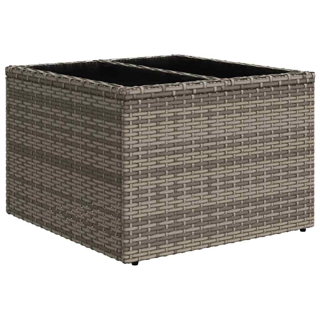 vidaXL Gartensofa-set mit Kissen mit Speicher 8 pcs Grau Poly-Rattan