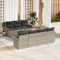 vidaXL Gartensofa-set 8 pcs Hellgrau und Dunkelgrau Poly-Rattan
