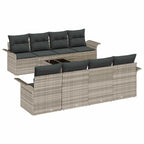 vidaXL Gartensofa-set 9 pcs Hellgrau und Dunkelgrau 55 x 55 x 37 cm