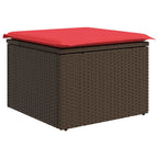 vidaXL Gartensofa-set mit Kissen mit Speicher 4 pcs Braun Poly-Rattan
