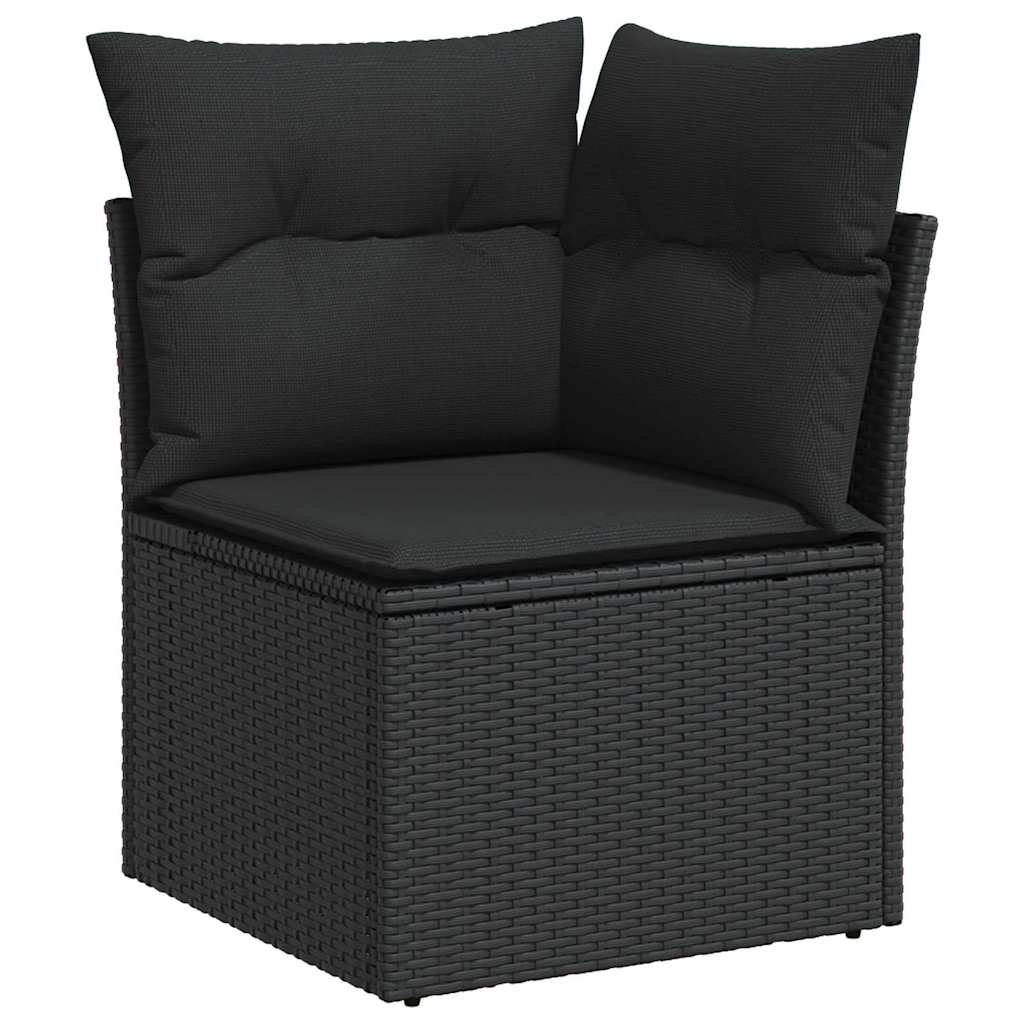 vidaXL Garten-Sofa-Set mit Kissen 11 pcs Beige Poly Rattan