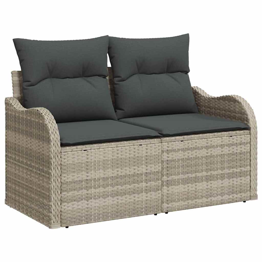 vidaXL Gartensofa-set mit Kissen 8 pcs Hellgrau und Dunkelgrau