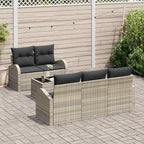 vidaXL Gartensofa-set 6 pcs Hellgrau und Dunkelgrau Poly-Rattan