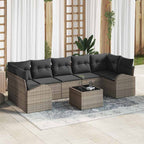 vidaXL Gartensofa-set 8 pcs Grau 289 x 124 x 69 cm Poly-Rattan