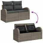 vidaXL Gartensofa-set 8 pcs Grau 289 x 124 x 69 cm Poly-Rattan