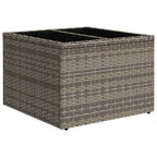 vidaXL Gartensofa-set mit Kissen mit Speicher 10 pcs Grau Poly-Rattan
