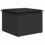 vidaXL Garten-Sofa-Set mit Kissen mit Speicher 4 pcs Schwarz