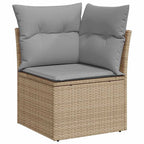 vidaXL Gartensofa-set 4 pcs Beige und Hellgrau Poly-Rattan