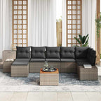 vidaXL Garten-Sofa-Set 8 pcs Grau