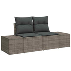 vidaXL Garten-Sofa-Set mit Speicher 10 pcs Grau