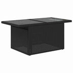 vidaXL Garten-Sofa-Set mit Kissen mit Speicher 5 pcs Schwarz