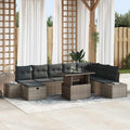 vidaXL Garten-Sofa-Set 11 pcs Schwarz Poly Rattan