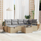 vidaXL Gartensofa-set mit Kissen mit Speicher Poly-Rattan
