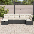 vidaXL Sofa Set mit Kissen 7 pcs Poly-Rattan