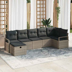 vidaXL Sofa Set mit Kissen 5 pcs Poly-Rattan