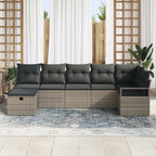 vidaXL Sofa Set mit Kissen 5 pcs Poly-Rattan