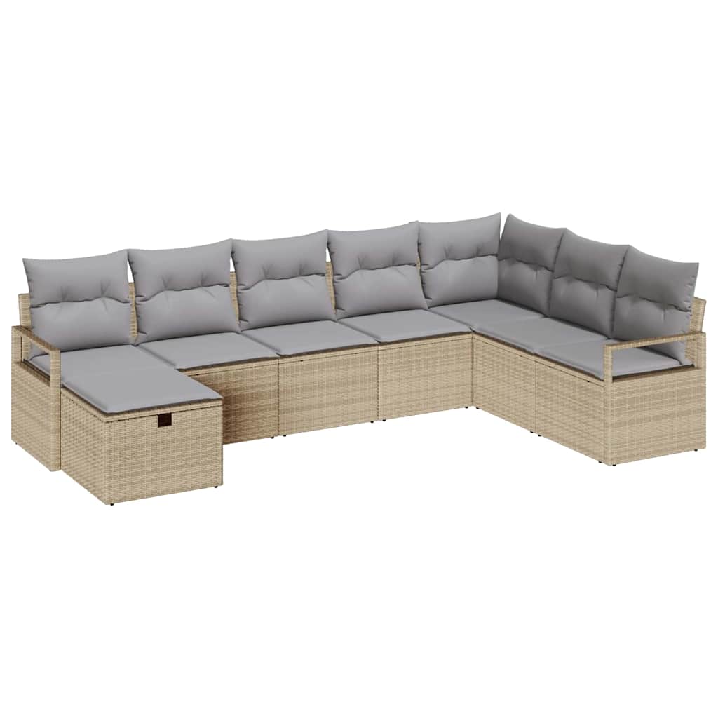 vidaXL Sofa Set mit Kissen 6 pcs Poly-Rattan