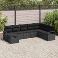 vidaXL Sofa Set mit Kissen 6 pcs Poly-Rattan