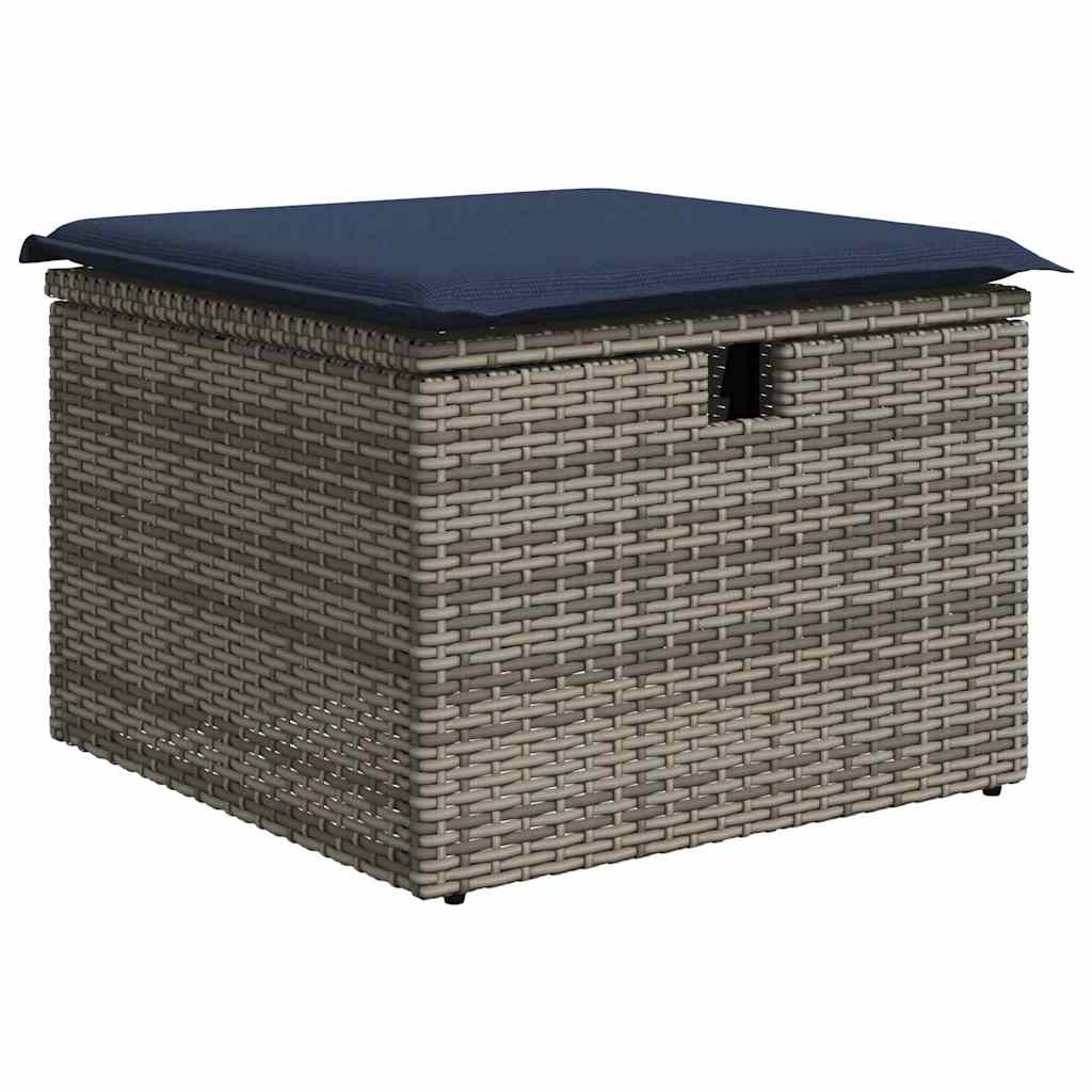 vidaXL Sofa Set mit Kissen 3 pcs Poly-Rattan