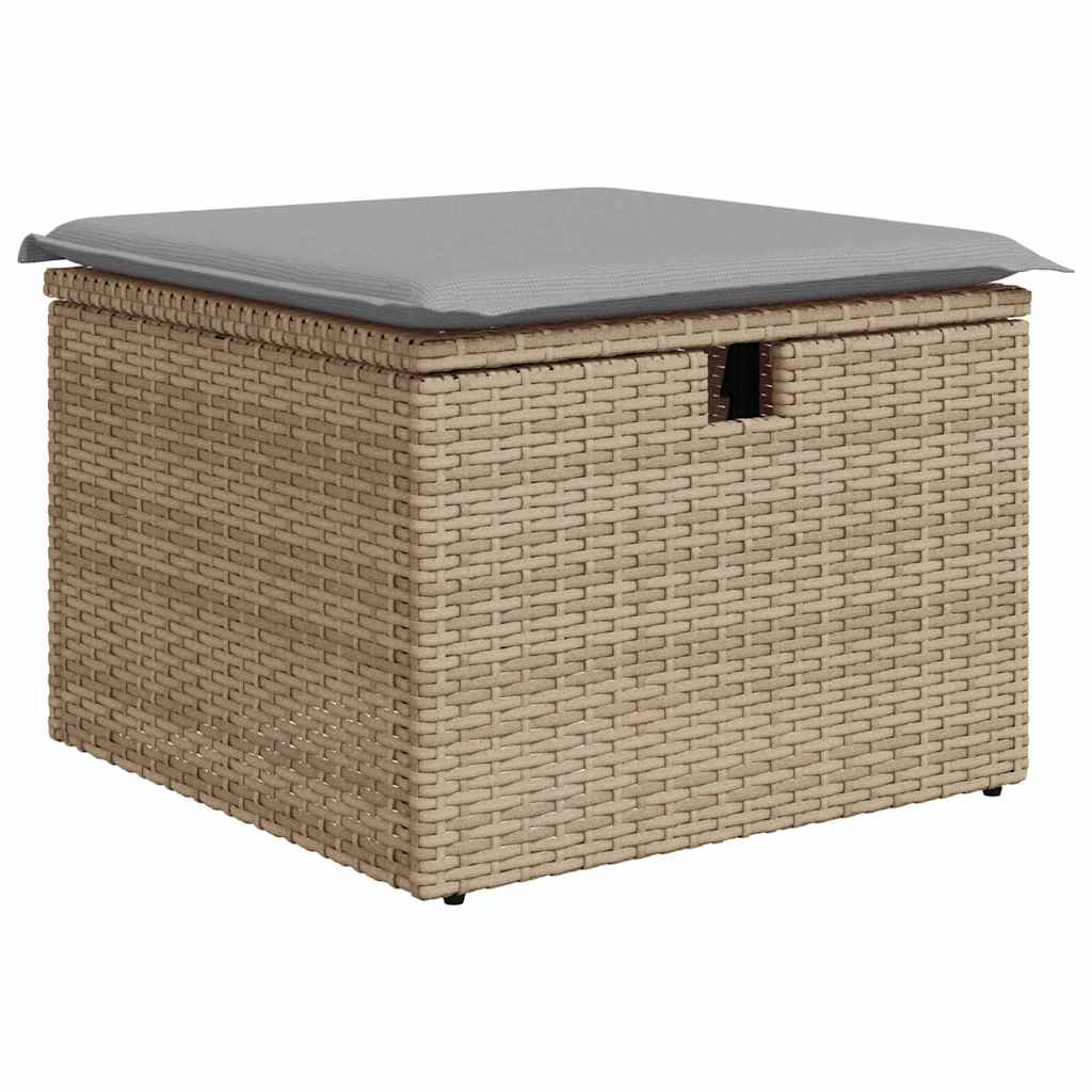 vidaXL Garten-Sofa-Set 8 pcs Beige 55 x 62 x 69 cm Poly Rattan