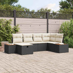 vidaXL Gartensofa-set mit Kissen mit Speicher Poly-Rattan