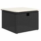vidaXL Garten-Sofa-Set 6 pcs Schwarz 55 x 62 x 69 cm Poly Rattan