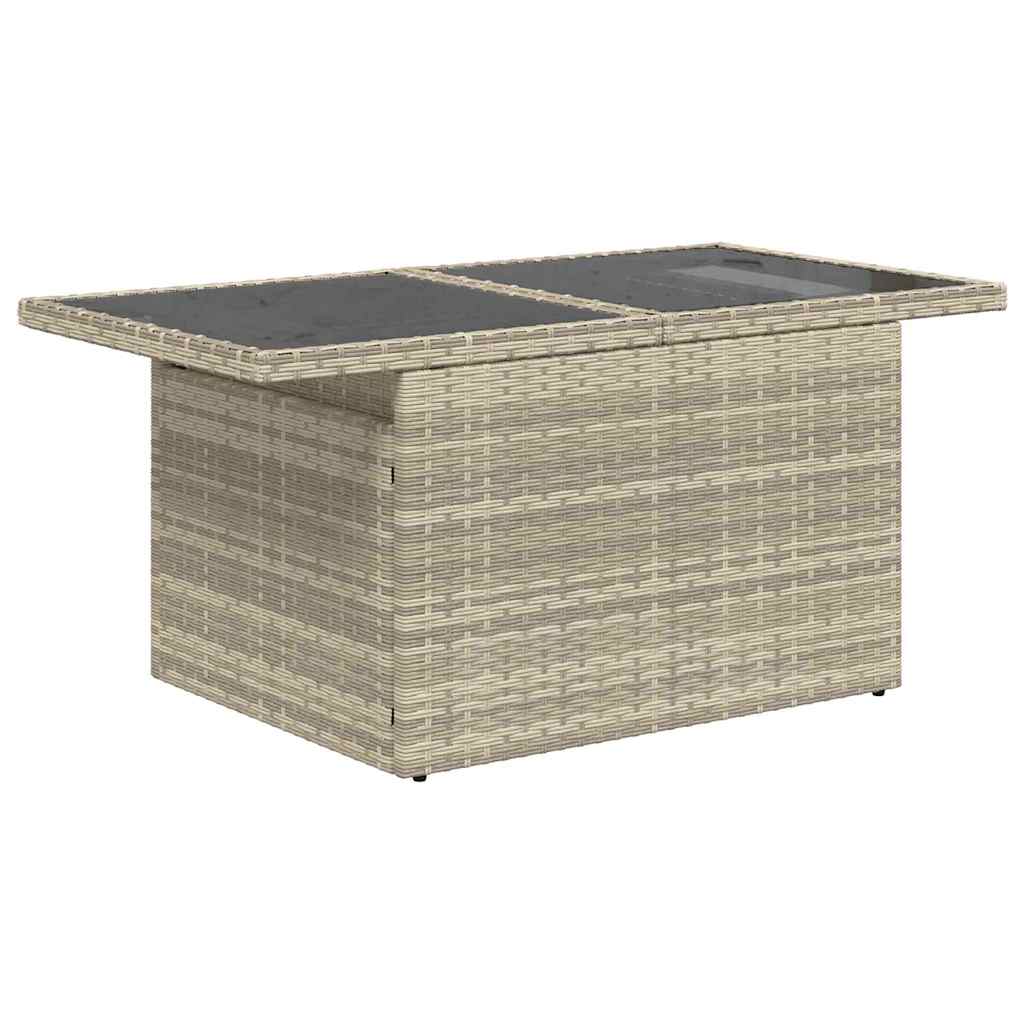 vidaXL Garten-Sofa-Set mit Kissen 8 pcs Hellgrau Poly Rattan