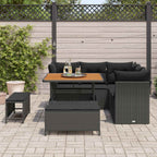vidaXL Gartensofa-set 8 pcs Schwarz Poly-Rattan