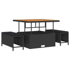 vidaXL Gartensofa-set 8 pcs Schwarz Poly-Rattan