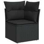 vidaXL Gartensofa-set 13 pcs Schwarz Poly-Rattan