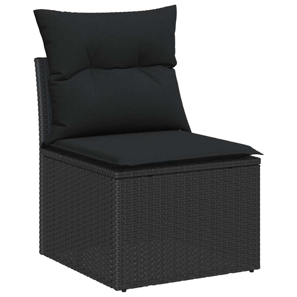 vidaXL Garten-Sofa-Set 13 pcs Schwarz Poly-Rattan