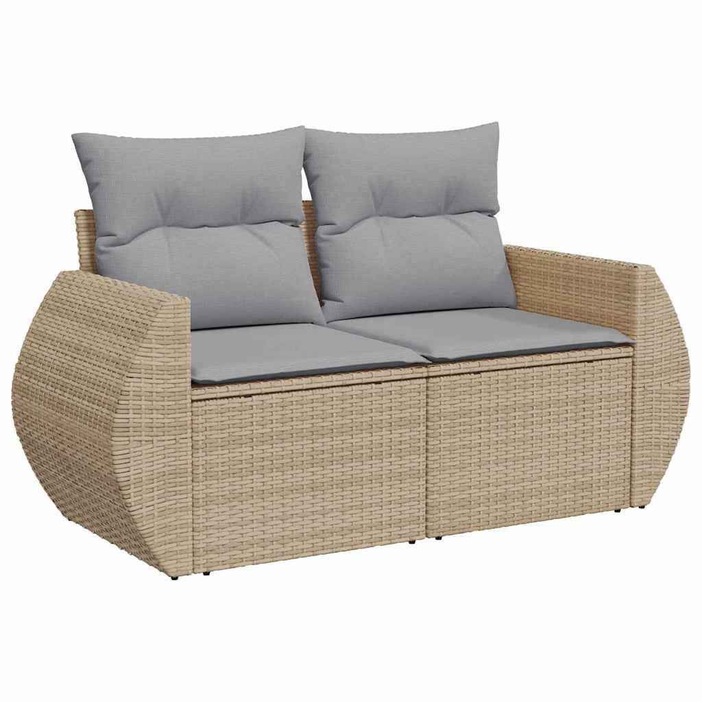 vidaXL Garten-Sofa-Set mit Kissen 14 pcs Beige und Hellgrau