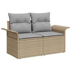 vidaXL Garten-Sofa-Set mit Kissen mit Kissen 8 pcs Beige und Hellgrau