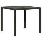 vidaXL Garten Essgruppe 3 pcs Schwarz Poly-Rattan