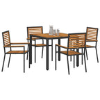 vidaXL Garten Essgruppe 5 pcs Schwarz und Braun Poly-Rattan