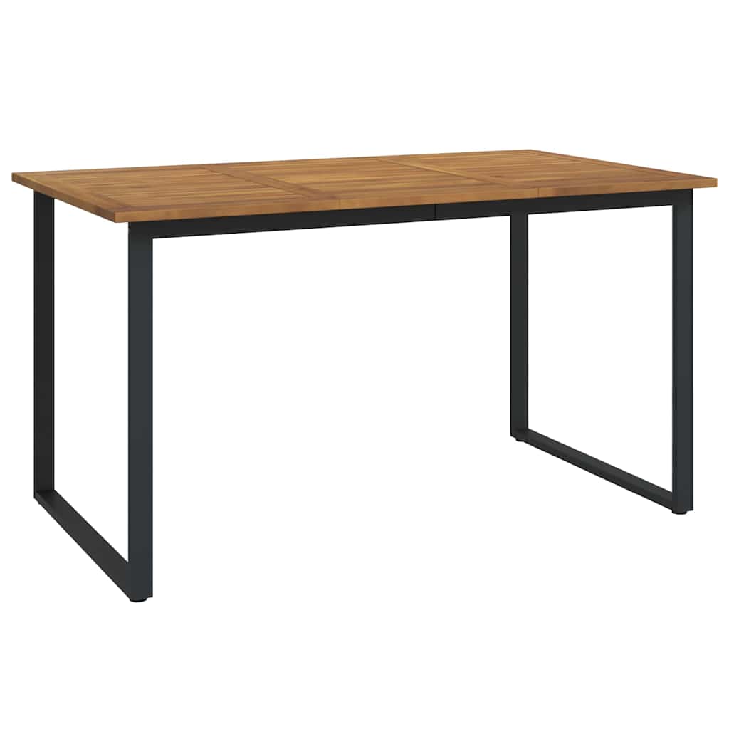 vidaXL Garten Essgruppe 5 pcs Schwarz Massivholz Akazie