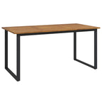 vidaXL Garten Essgruppe 7 pcs Schwarz Massivholz Akazie