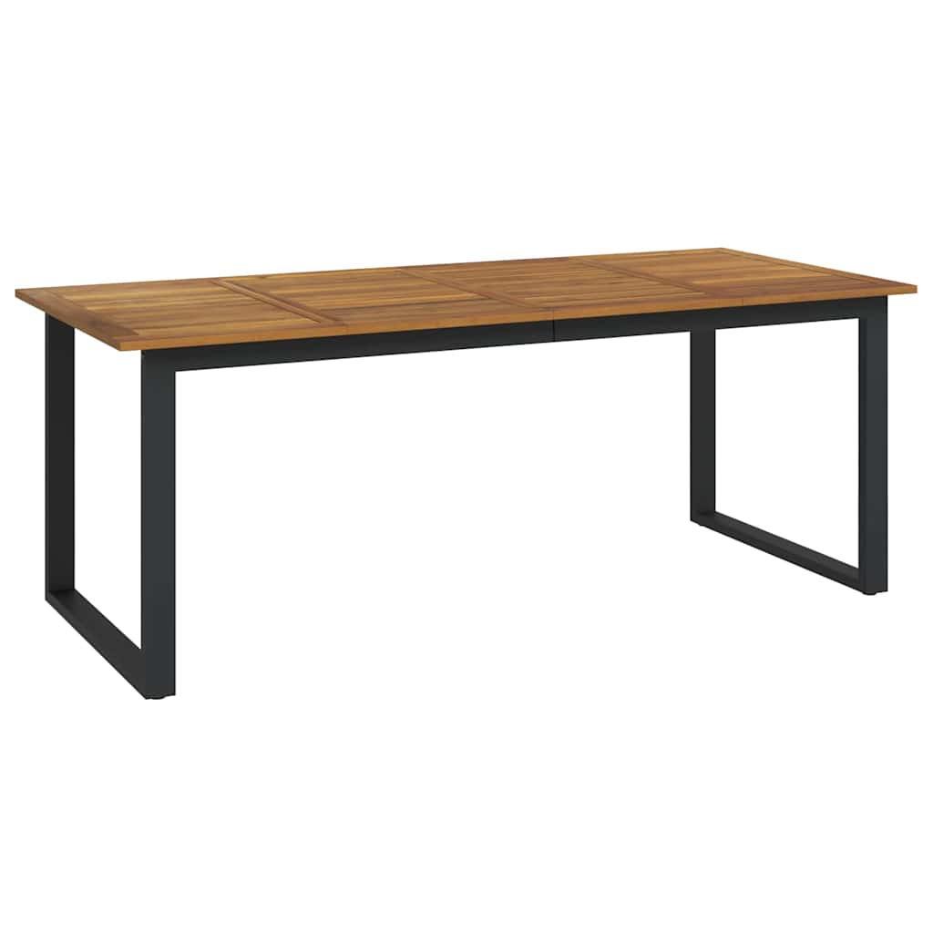 vidaXL Garten Essgruppe 9 pcs Schwarz Massivholz Akazie