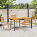 vidaXL Garten Essgruppe 4 pcs Beige und Braun Poly-Rattan