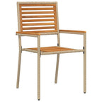 vidaXL Garten Essgruppe 4 pcs Beige und Braun Poly-Rattan