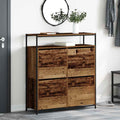 vidaXL Schuhschrank mit Regal Altholz 100 x 34 x 112 cm Holzwerkstoff