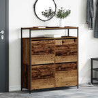 vidaXL Schuhschrank mit Regal Altholz 100 x 34 x 112 cm Holzwerkstoff
