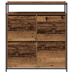 vidaXL Schuhschrank mit Regal Altholz 100 x 34 x 112 cm Holzwerkstoff