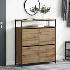 vidaXL Schuhschrank Artisan-Eiche 100 x 34 x 112 cm Holzwerkstoff