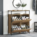 vidaXL Schuhschrank Artisan-Eiche 100 x 34 x 112 cm Holzwerkstoff