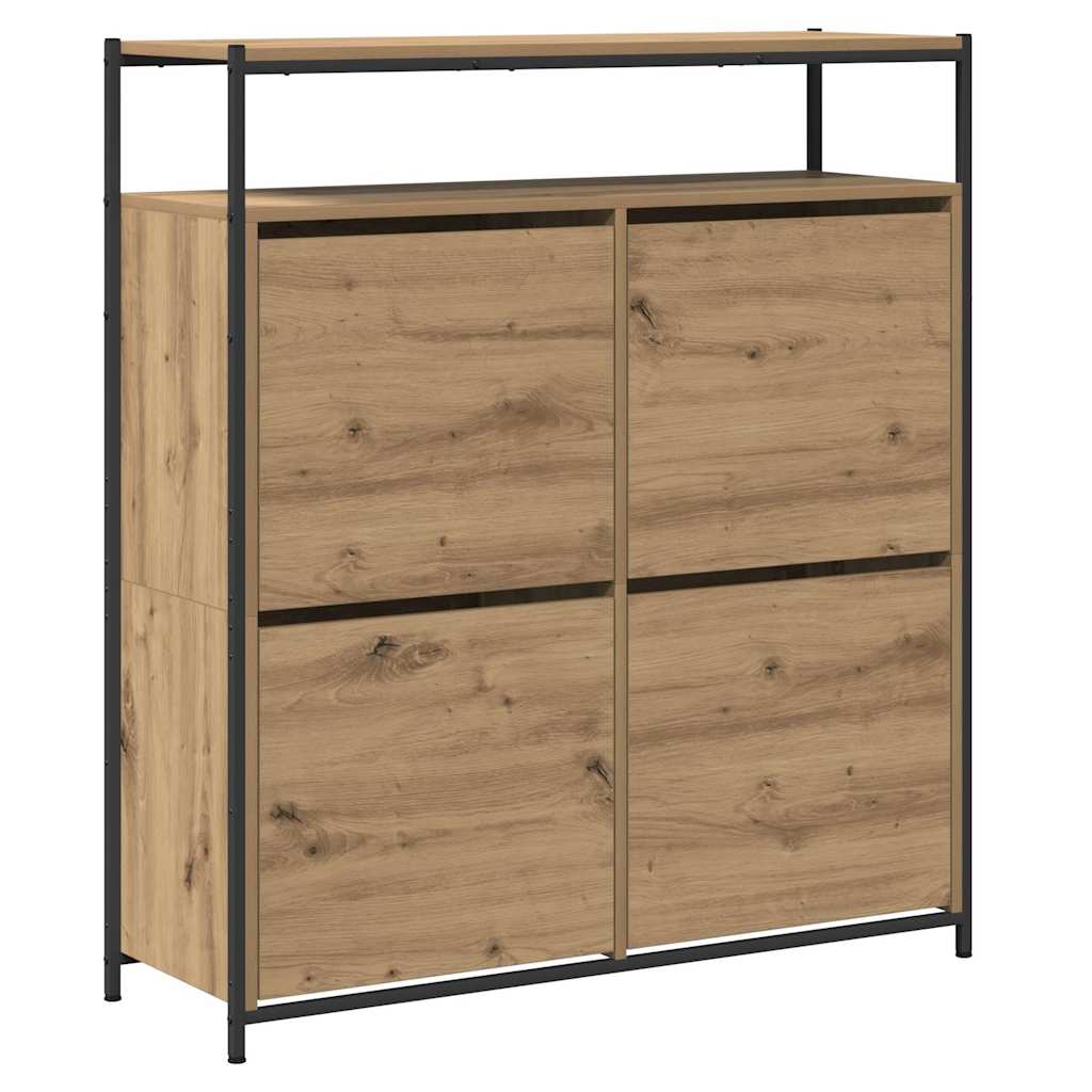 vidaXL Schuhschrank Artisan-Eiche 100 x 34 x 112 cm Holzwerkstoff