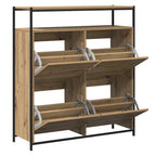 vidaXL Schuhschrank Artisan-Eiche 100 x 34 x 112 cm Holzwerkstoff
