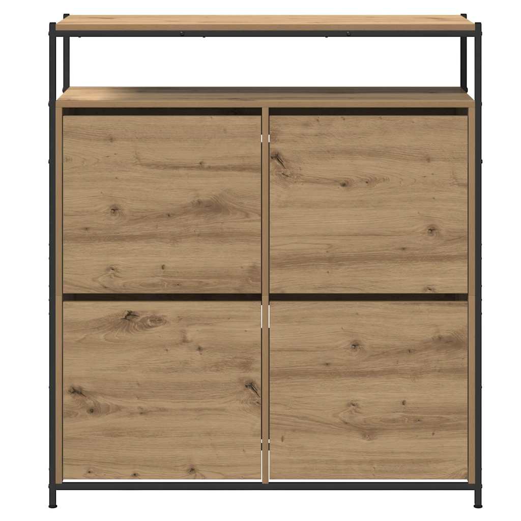 vidaXL Schuhschrank Artisan-Eiche 100 x 34 x 112 cm Holzwerkstoff