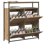 vidaXL Schuhschrank Artisan-Eiche 100 x 34 x 112 cm Holzwerkstoff