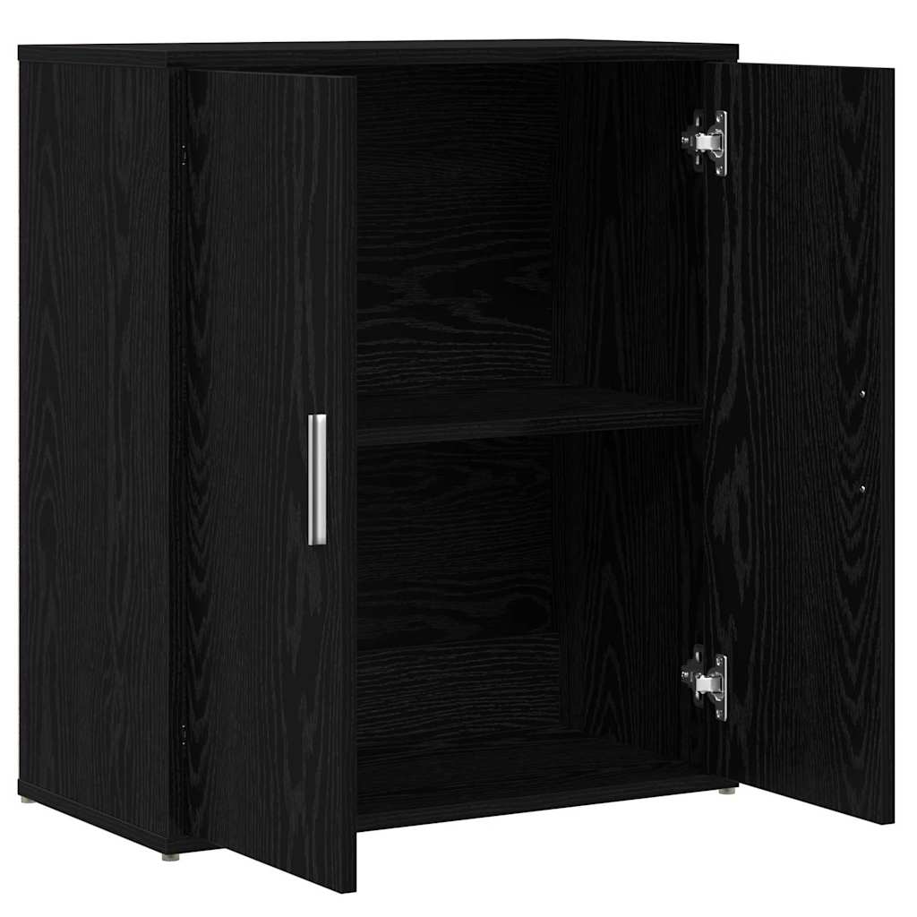 vidaXL Sideboard 2 pcs Schwarz Eichen-Optik 60 x 31 x 70 cm